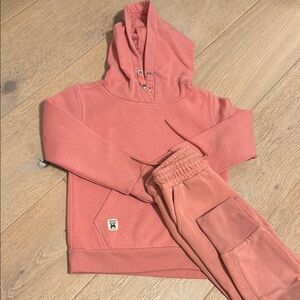 Girls Coral Hoodie and Jogger Set size 6x